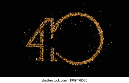 Particle number 40 on the circle text vector Vector Design.