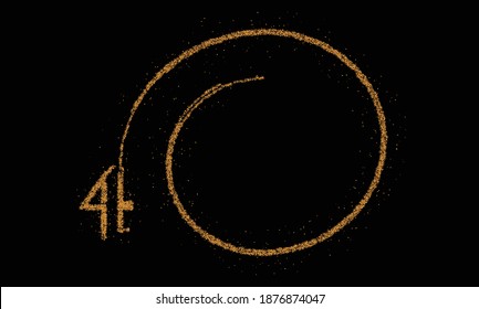 Particle number four on the circle text vector Vector Design.