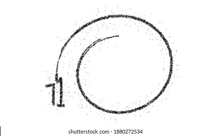 Particle number one on the circle text vector Vector Design.