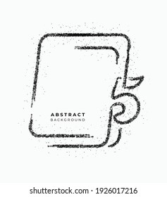 Particle number two on the Square banner  text Vector Design.