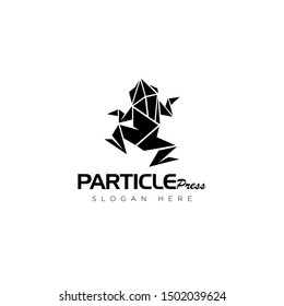 Particle Origami Frog Logo for Press Company