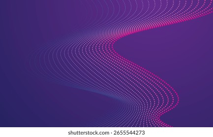 Gradiente de fondo de onda púrpura de partícula