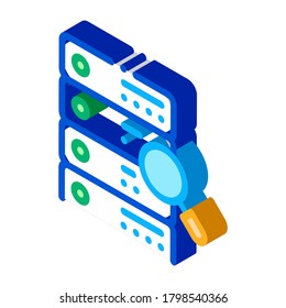 particle research algorithm icon vector. isometric particle research algorithm sign. color isolated symbol illustration