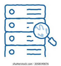 particle research algorithm sketch icon vector. Hand drawn blue doodle line art particle research algorithm sign. isolated symbol illustration