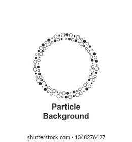 Particle round background, hand drawn