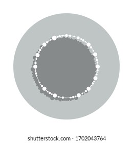 Particle round background, hand drawn in round badge icon. Simple glyph, flat vector of Background for text icons for ui and ux, website or mobile application