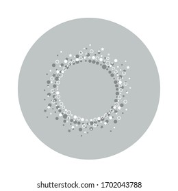 Particle round background, hand drawn in round badge icon. Simple glyph, flat vector of Background for text icons for ui and ux, website or mobile application