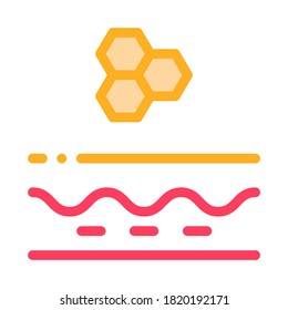 particle structure of cream icon vector. particle structure of cream sign. color contour symbol illustration