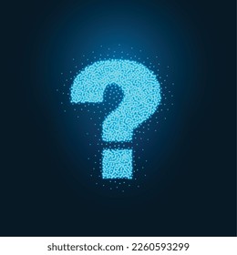 particle style question mark background design for query vector
