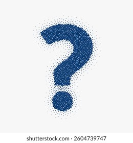 particle style question mark sign background design vector