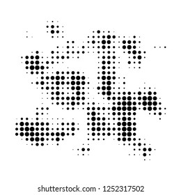 Particle Swarm Halftone Dotted Icon Halftone Stock Vector (Royalty Free ...