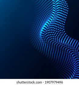 
Particle wave sparkles point wave shape abstract background
