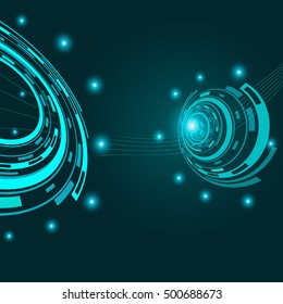 Particles abstract vector communication illustration background
