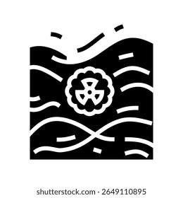 particles air radioactive pollution glyph icon vector. particles air radioactive pollution sign. isolated symbol illustration