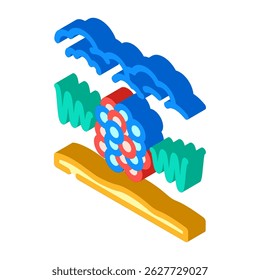particles air radioactive pollution isometric icon vector. particles air radioactive pollution sign. isolated symbol illustration