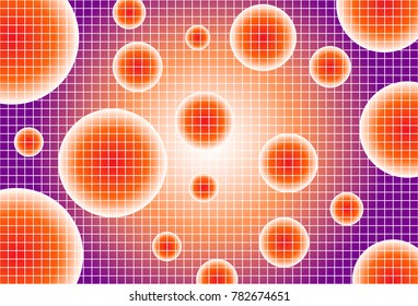 Particles block pattern ultraviolet warm digital art abstract mosaic background