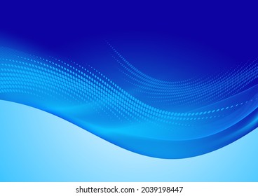 Particles blue Background wave many dots vector