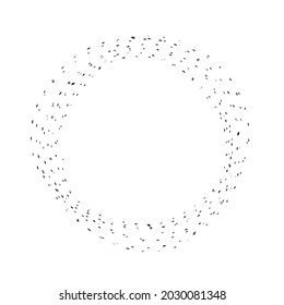 Particles Circle Wave Lines Abstract Background. Vector