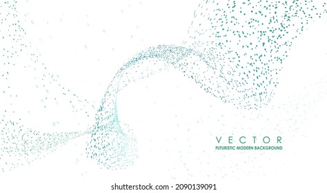 Particles dynamic flow. Abstract vector background. Graphic concept for your design.
