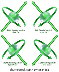 Particles and Forces,  All particles can spin, like the earth on its axis,