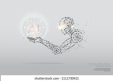 The particles, geometric art, line and dot of AI Technology.
abstract vector illustration. graphic design concept of future.
- line stroke weight editable