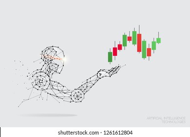 As partículas, arte geométrica, linha e ponto da tecnologia AI.
ilustração vetorial abstrata. conceito de design gráfico do mercado de ações.
- peso do traçado da linha editável