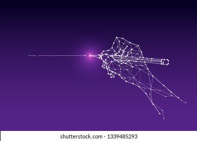The particles, geometric art, line and dot of Hand drawing line.
abstract vector illustration. graphic design concept of writing.
- line stroke weight editable