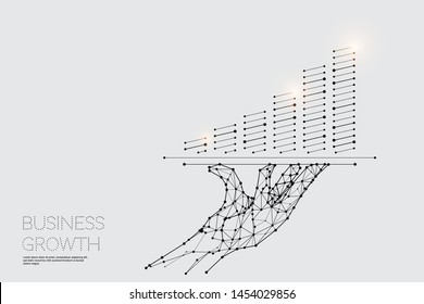 The particles, geometric art, line and dot of Hand served.
abstract vector illustration. graphic design concept of business.
- line stroke weight editable
