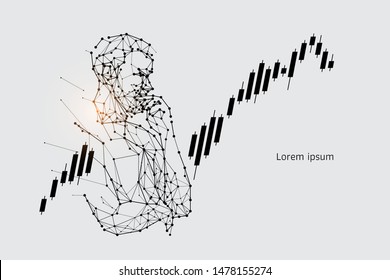 The particles, geometric art, line and dot of human thinking.
abstract vector illustration. graphic design concept of creating.
- line stroke weight editable