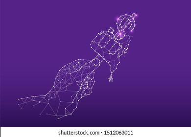 The particles, geometric art, line and dot of ice cream.
abstract vector illustration. graphic design concept of money business.
- line stroke weight editable