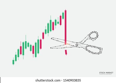 The particles, geometric art, line and dot of Business graph.
abstract vector illustration. graphic design concept of risk.
- line stroke weight editable
