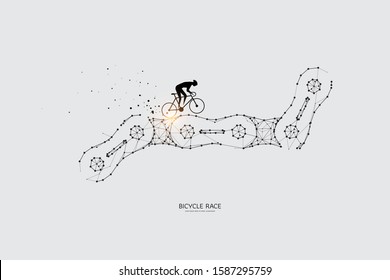 The particles, geometric art, line and dot of Chain.
abstract vector illustration. graphic design concept of strong.
- line stroke weight editable