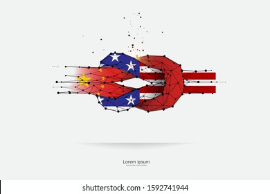 The particles, geometric art, line and dot of Tie a knot.
abstract vector illustration. graphic design concept of Connection.
- line stroke weight editable