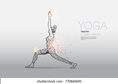 The Particles, Geometric Art, Line And Dot Of Yoga
Abstract Vector Illustration. 
Graphic Design Concept Of Relax Exercise.
- Line Stroke Weight Editable