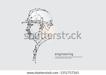 The particles, geometric art, line and dot of engineering.
abstract vector illustration. graphic design concept of construction.
- line stroke weight editable