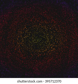 Particles. Grunge distress vector texture . Abstract colorful dust background.