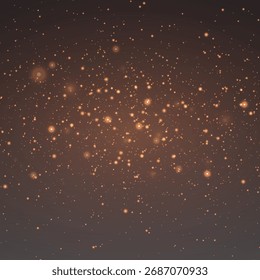 Partículas de luz y chispas. Sobre un fondo oscuro.