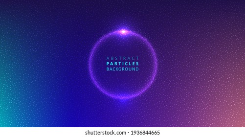 Particles liquid dynamic flow. Glittering dust of lights. Graphic concept for your design.