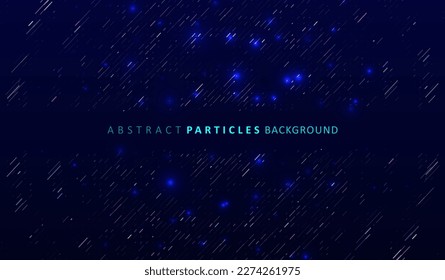 Particles liquid dynamic flow. Glittering dust of lights. Graphic concept for your design.