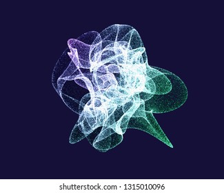 Particles liquid  flow noise. Modern fluid  design. Vector illustration.