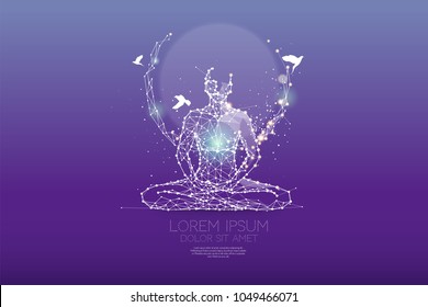 The particles, polygonal, geometric art - meditation
abstract vector illustration. concept of health
- line stroke editable