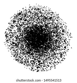 Particles silhouette isolated on a white vector eps 10