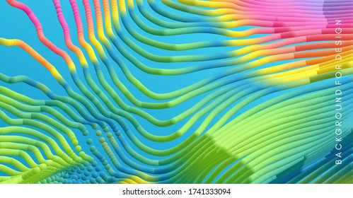 Particles stream. Abstract background with trendy gradients. 3d vector illustration for advertising, marketing or presentation.