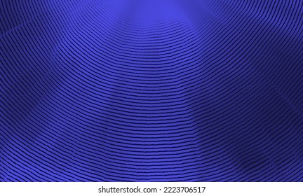 Partikel strömen. Abstrakter Hintergrund mit trendigen Farbverläufen. 3D-Vektorgrafik für Werbung, Marketing oder Präsentation.