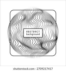 Partículas e linhas onduladas. Estilo de onda linear.