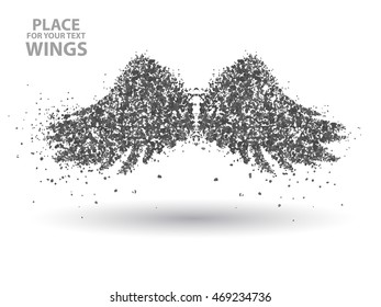 Particles of Wings,full of enterprising across significance vector illustration. vector illustration