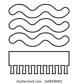 Particularmente resistente a la limpieza Designación en el símbolo de papel pintado icono contorno color negro ilustración vectorial imagen de estilo plano