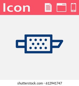 Particulate engine filter warning vector hmi dashboard flat icon