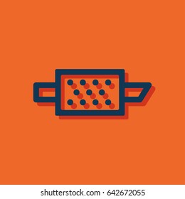 Particulate engine filter warning vector hmi dashboard flat icon