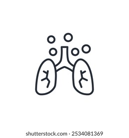 Particulate Matter icon. vector.Editable stroke.linear style sign for use web design,logo.Symbol illustration.